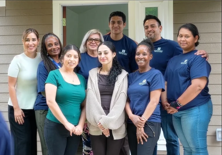 Redwood team of caregivers outisde
