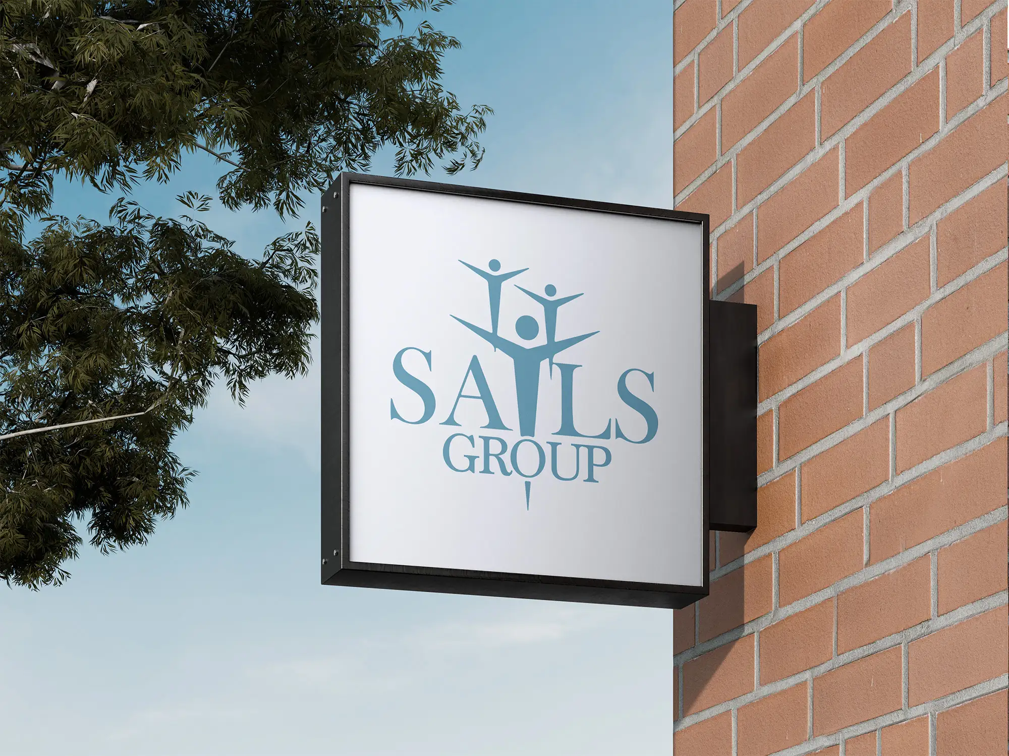 SAILS Group sign outside on brick wall